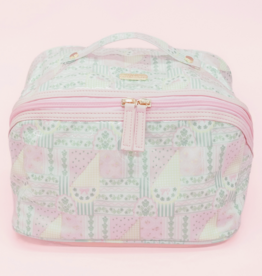 Patchwork Floral Wipeable Cosmetic Makeup Travel Toiletry Bag