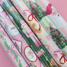 Peppermint & Pine Garland Continuous Wrapping Paper Roll