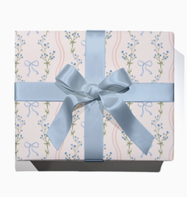 Watercolor Bow Wavy Stripe Wrapping Paper Roll