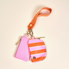 Sicily Stripes Pink Dynamic Duo Wristlet