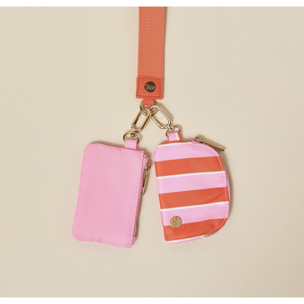 Sicily Stripes Pink Dynamic Duo Wristlet