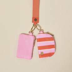 Sicily Stripes Pink Dynamic Duo Wristlet