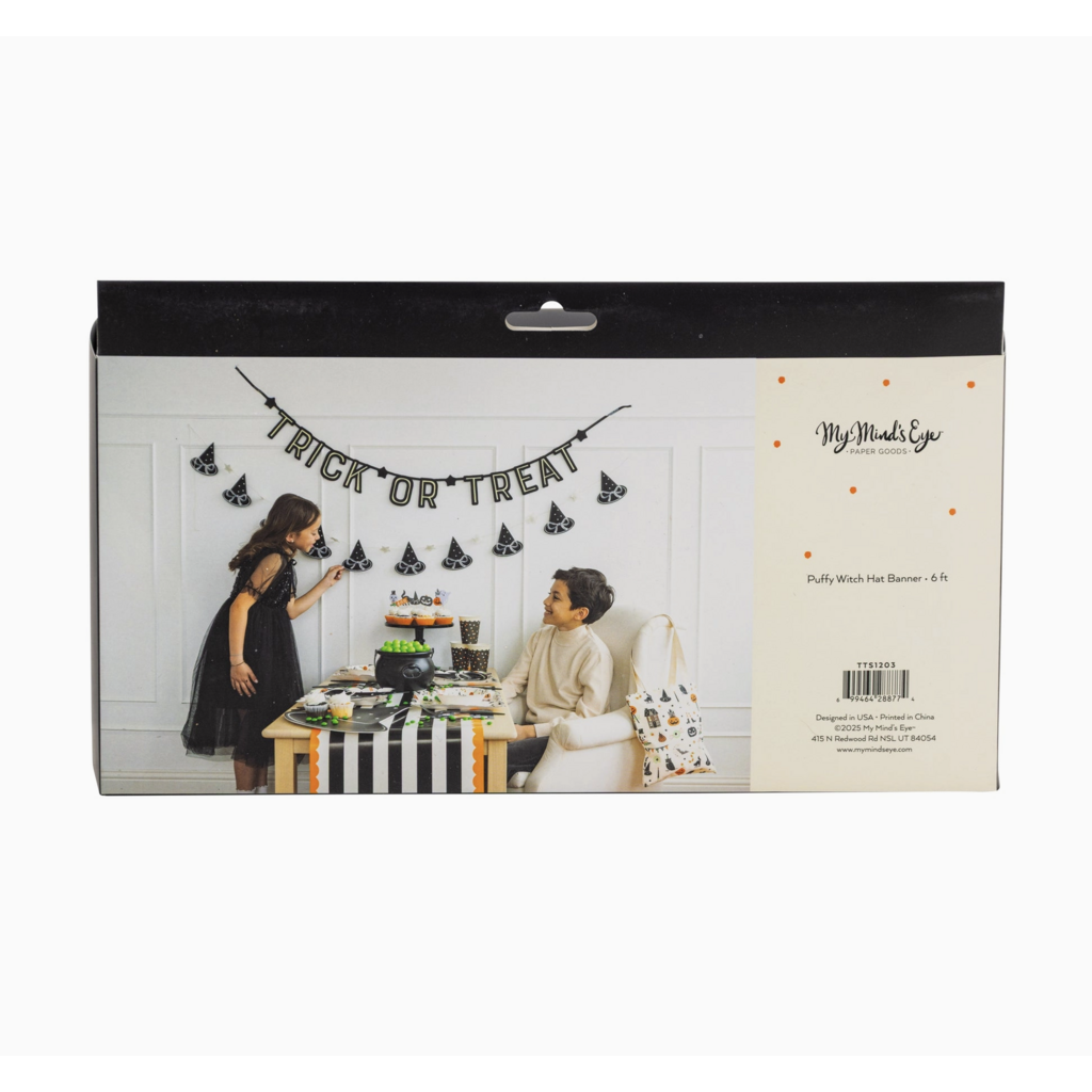 Puffy Felt Witch Hats Banner