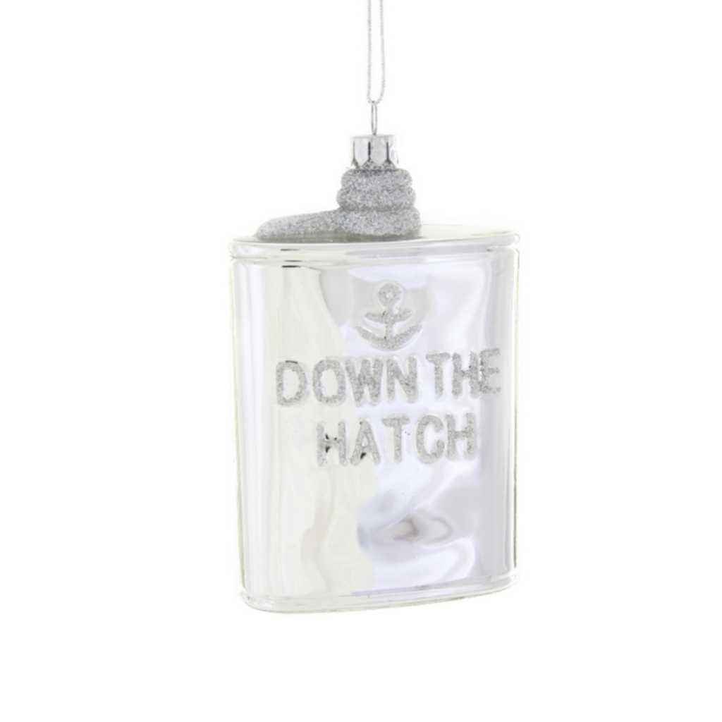 Silver Flask Ornament