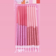 Pink Glitter Party Cake Candles