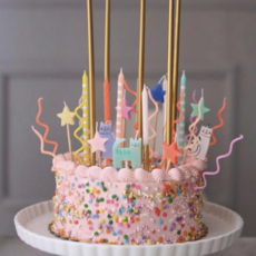 Striped Pastel Party Candles