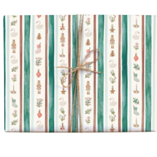 Nutcracker Winter Stripe Gift Wrap Roll