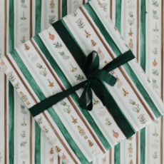 Nutcracker Winter Stripe Gift Wrap Roll