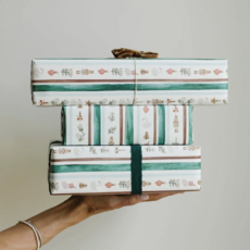 Nutcracker Winter Stripe Gift Wrap Roll
