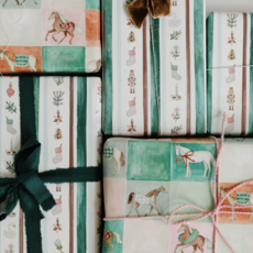 Nutcracker Winter Stripe Gift Wrap Roll