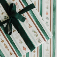 Nutcracker Winter Stripe Gift Wrap Roll