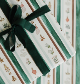 Nutcracker Winter Stripe Gift Wrap Roll