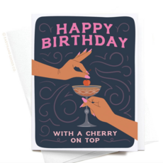 Cocktail & Cherry On Top Birthday Card