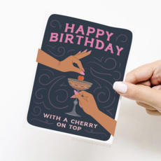Cocktail & Cherry On Top Birthday Card