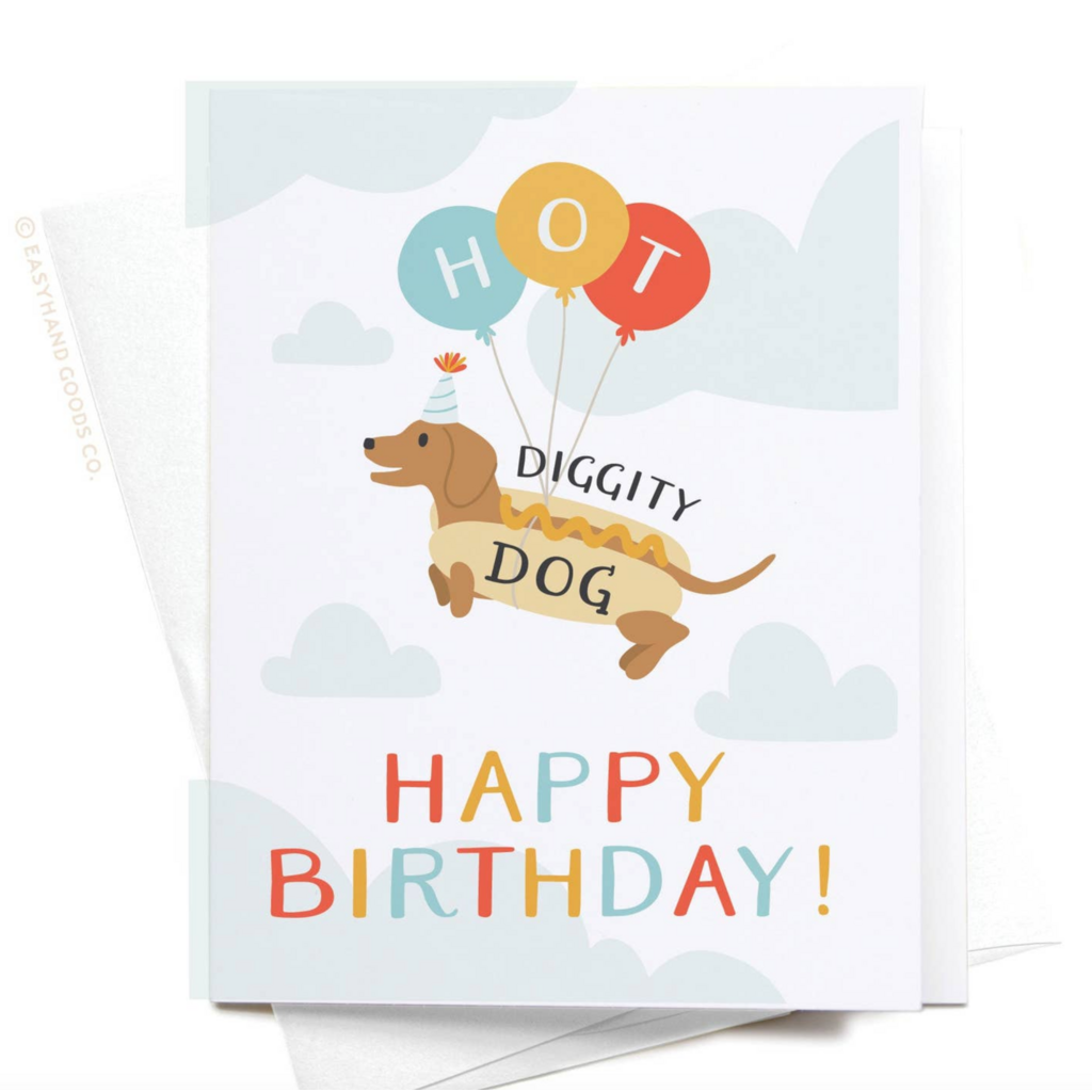 Hot Diggity Dog Birthday Card