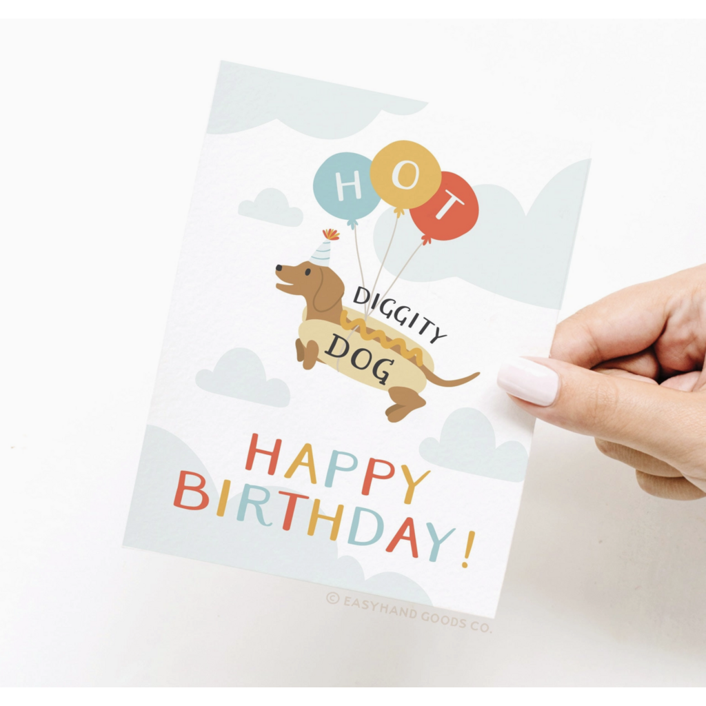 Hot Diggity Dog Birthday Card