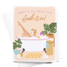 Soak It In Bubble Bath Birthday Card