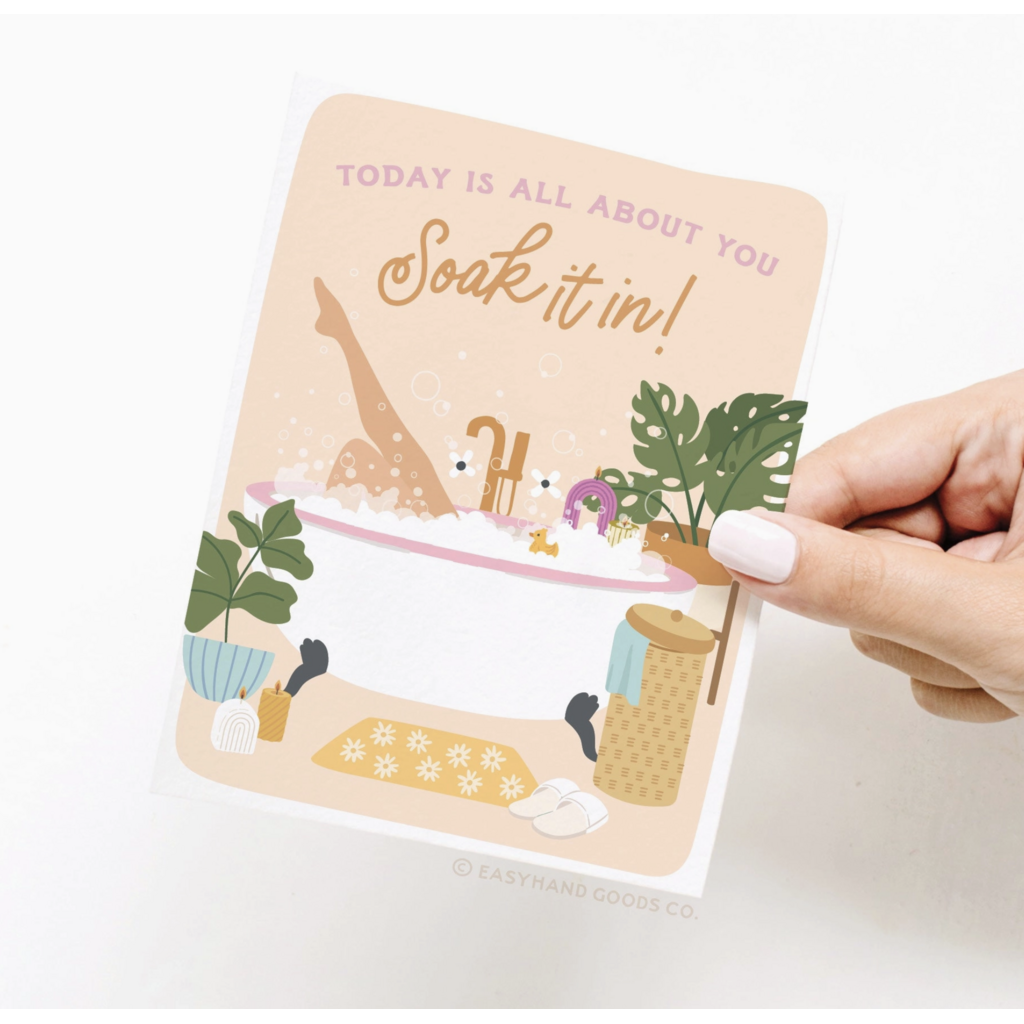 Soak It In Bubble Bath Birthday Card