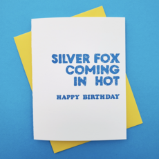 Silver Fox Birthday Card