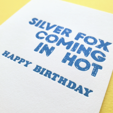 Silver Fox Birthday Card