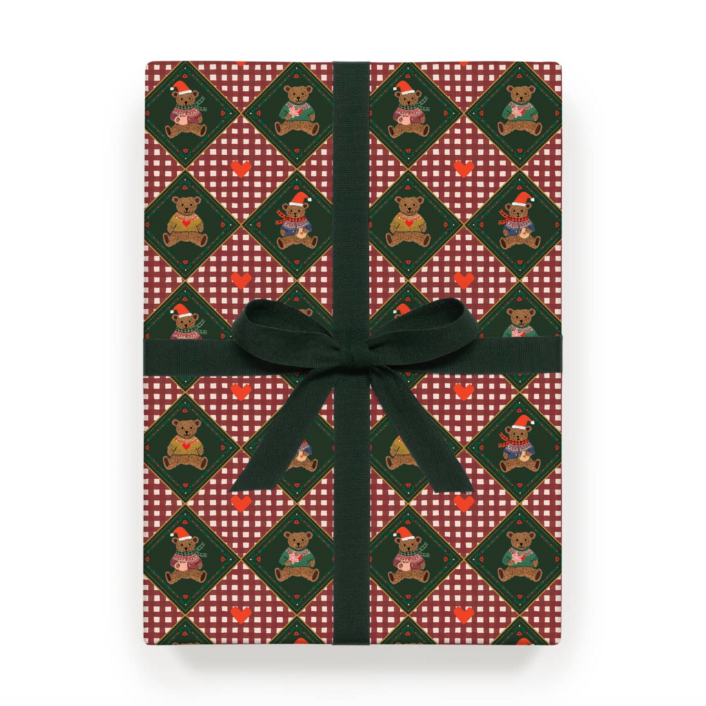 Beary Christmas Continuous Wrapping Paper Roll