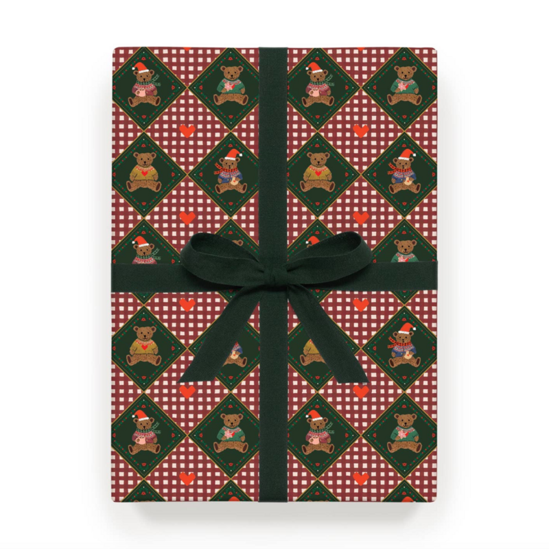 Beary Christmas Continuous Wrapping Paper Roll