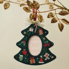 Christmas Tree Embroidered Frame Ornament