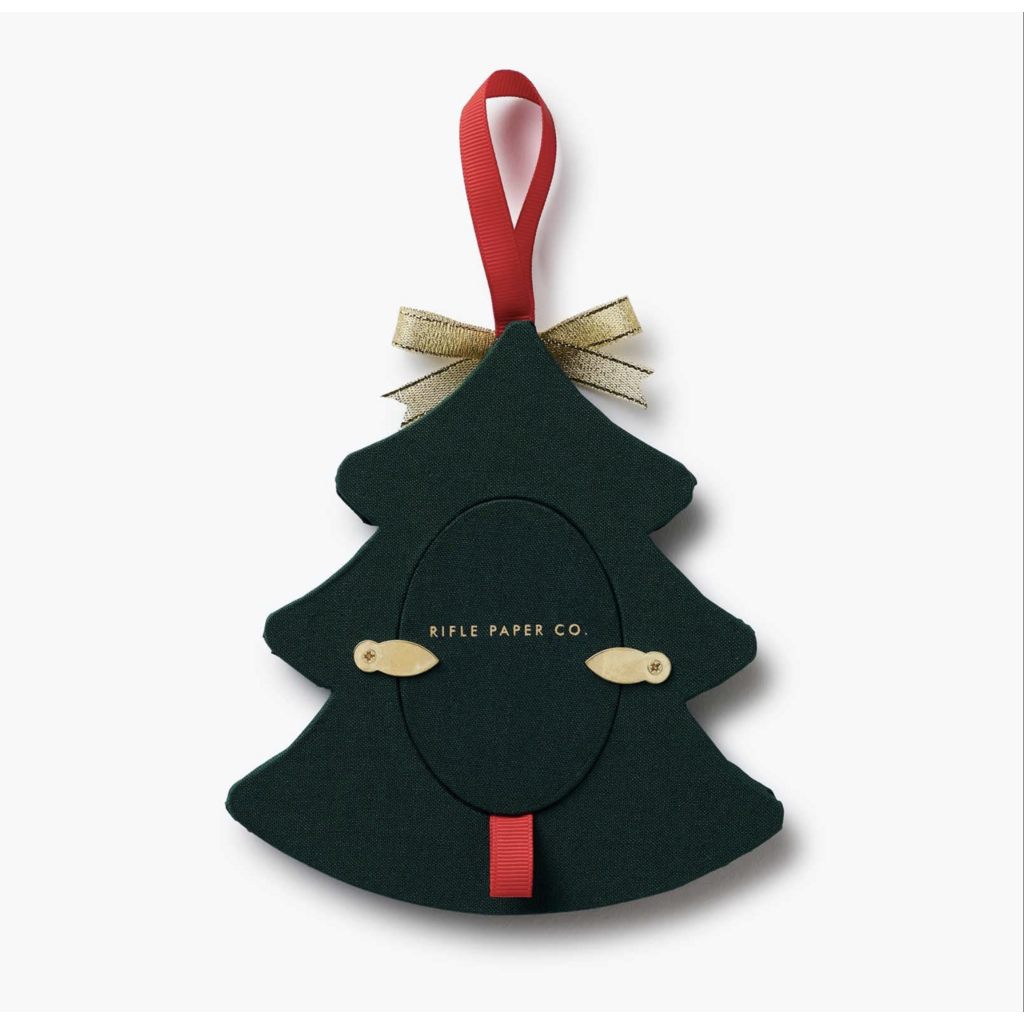 Christmas Tree Embroidered Frame Ornament