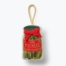 Pickle Jar Embroidered Ornament