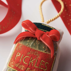 Pickle Jar Embroidered Ornament