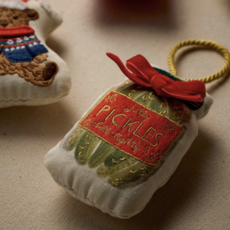 Pickle Jar Embroidered Ornament