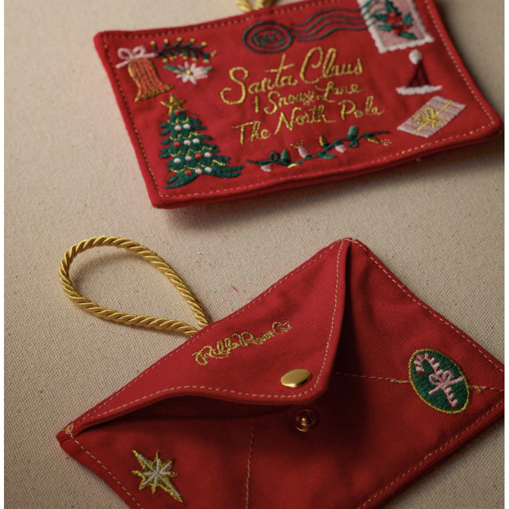Santa Letter Embroidered Ornament