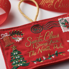 Santa Letter Embroidered Ornament