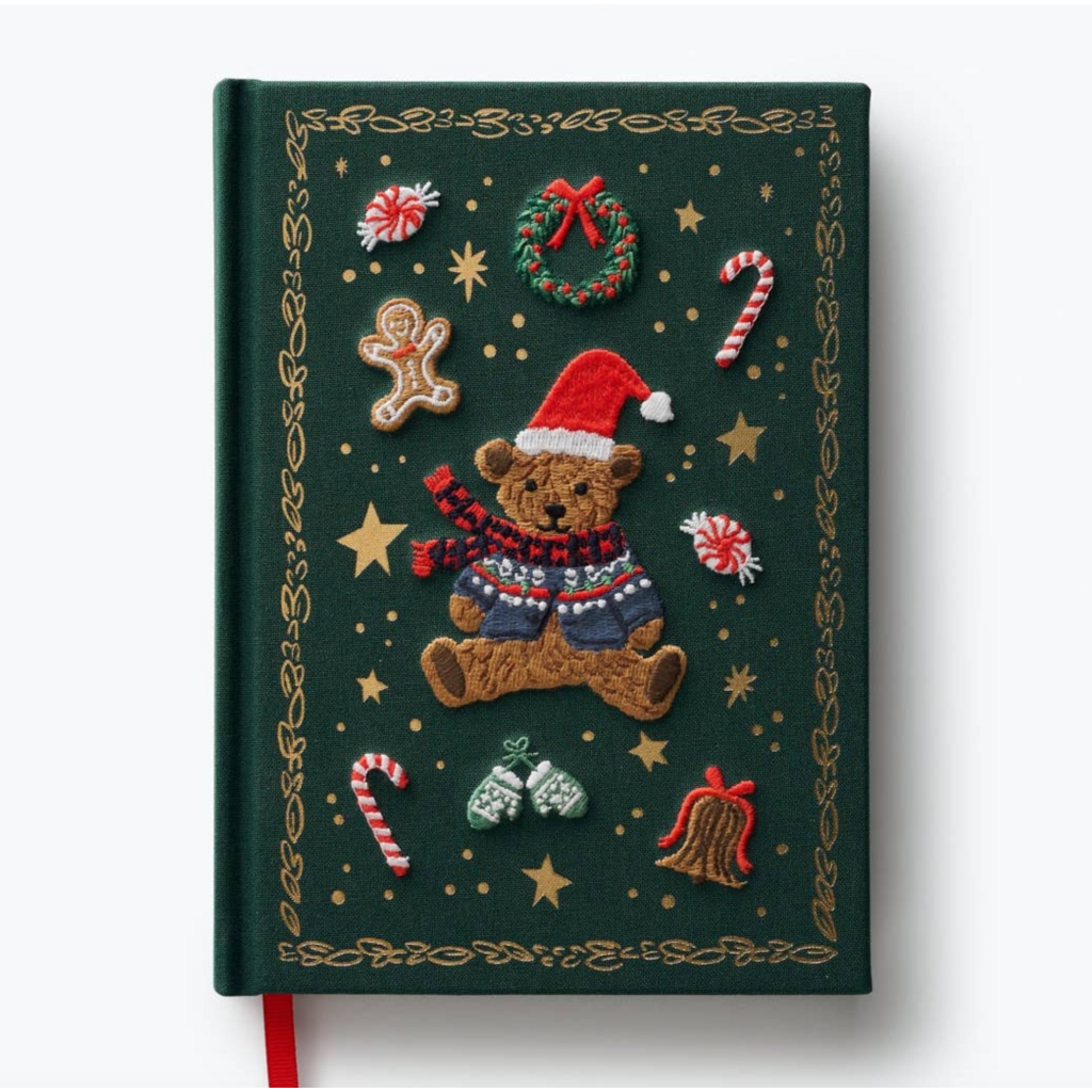 Beary Christmas Embroidered Journal