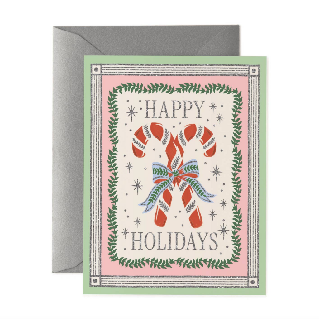 Candy Cane Boxed Cards Set