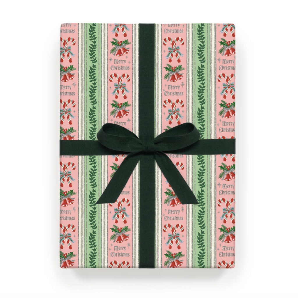 Candy Cane Stripe Continuous Wrapping Paper Roll