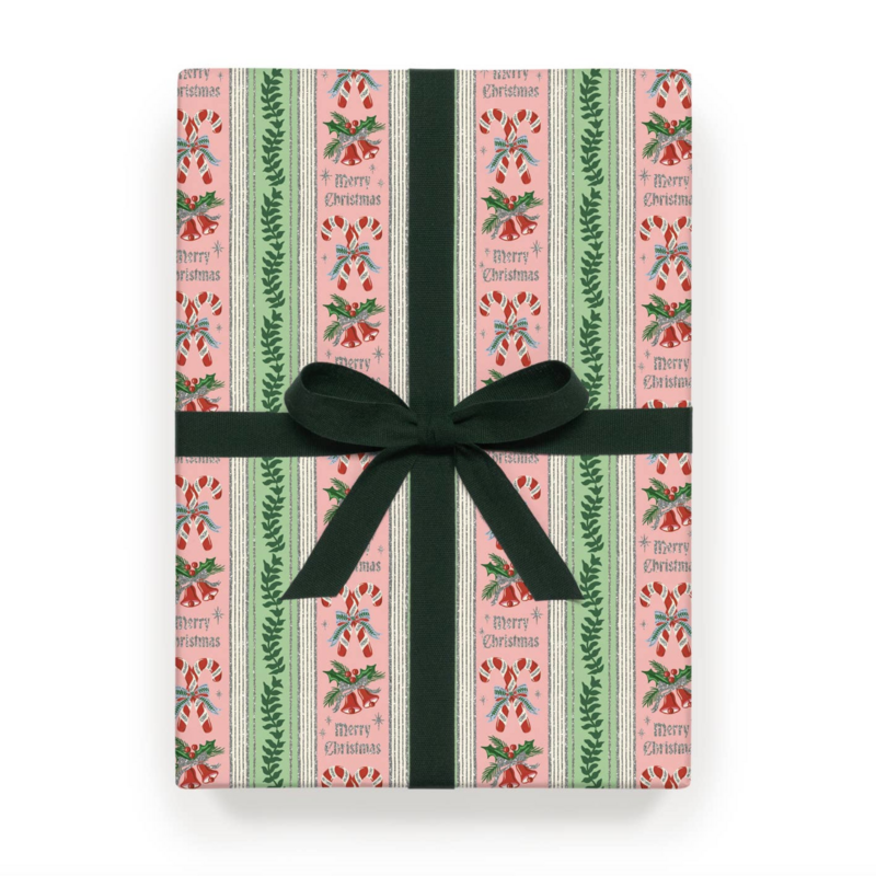 Candy Cane Stripe Continuous Wrapping Paper Roll