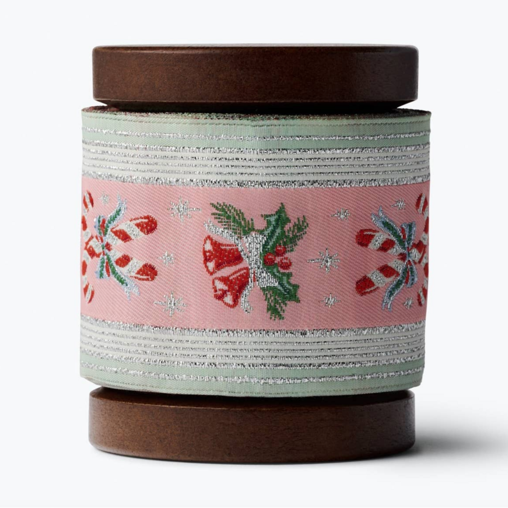 Candy Cane Stripe Jacquard Ribbon
