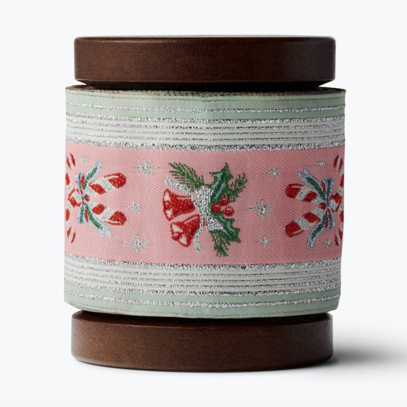 Candy Cane Stripe Jacquard Ribbon