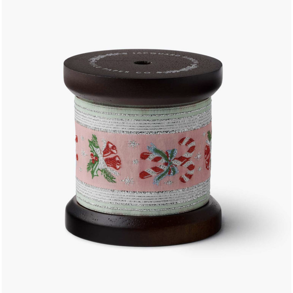 Candy Cane Stripe Jacquard Ribbon