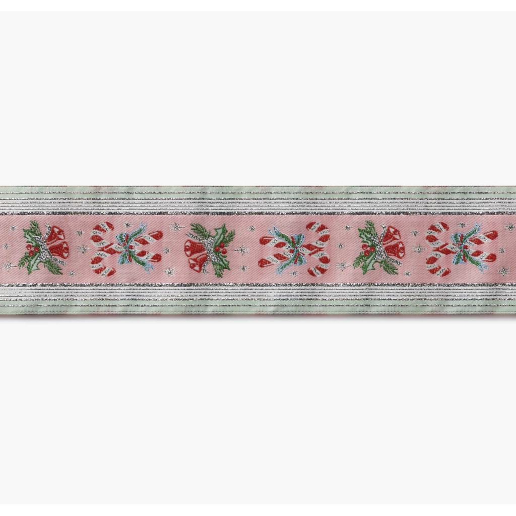 Candy Cane Stripe Jacquard Ribbon