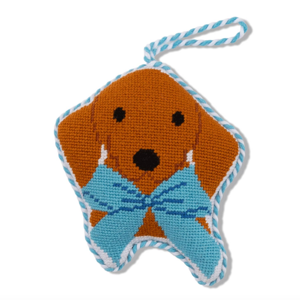 Dachshund Needlepoint Icon Ornament