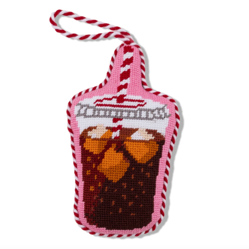 Diet Coke Needlepoint Icon Ornament
