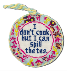 Spill The Tea Needlepoint Ornament