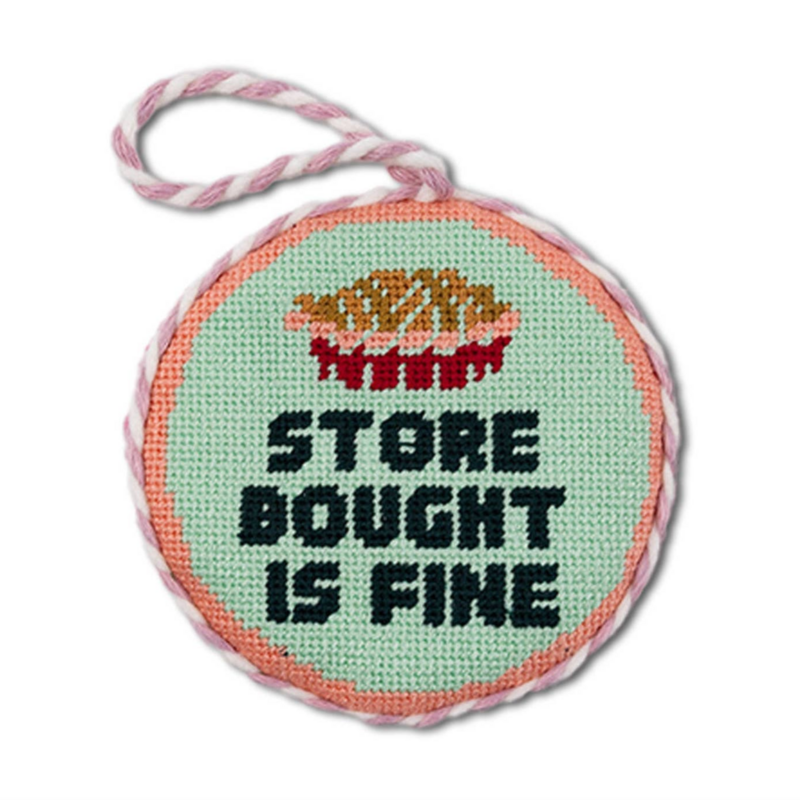 Store Bought Is Fine Needlepoint Ornament