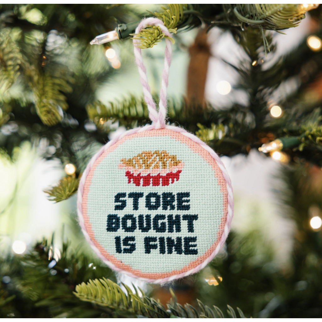 Store Bought Is Fine Needlepoint Ornament