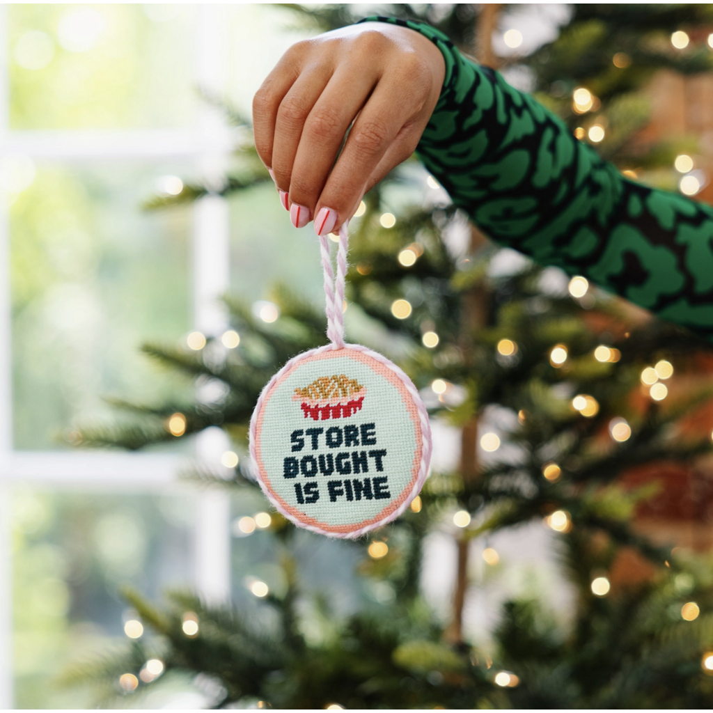 Store Bought Is Fine Needlepoint Ornament