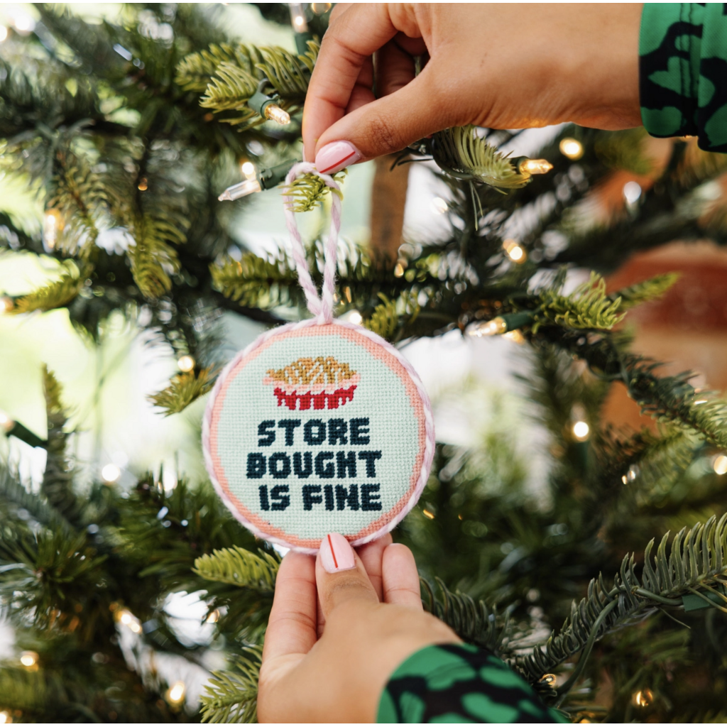 Store Bought Is Fine Needlepoint Ornament