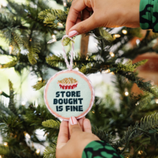 Store Bought Is Fine Needlepoint Ornament