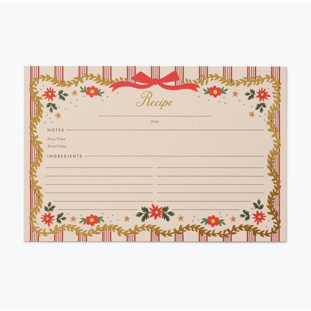 Holly Jolly Recipe Cards Pack